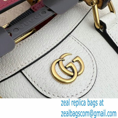 Gucci white leather Diana small tote bag 702721 2022