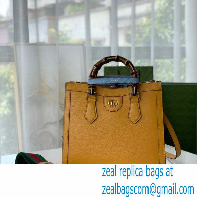 Gucci yellow leather Diana small tote bag 702721 2022