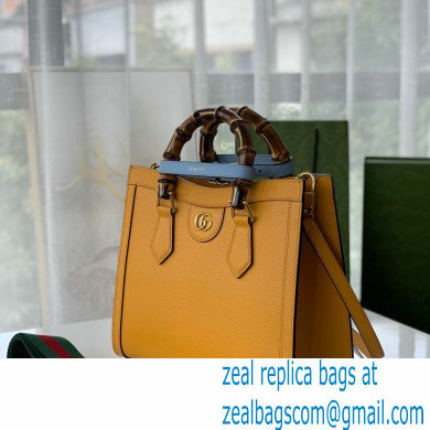 Gucci yellow leather Diana small tote bag 702721 2022