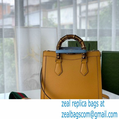 Gucci yellow leather Diana small tote bag 702721 2022