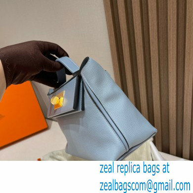 HERMES 24/24 MINI KELLY BAG IN TOGO LEATHER blue - Click Image to Close