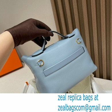 HERMES 24/24 MINI KELLY BAG IN TOGO LEATHER blue - Click Image to Close