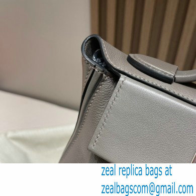 HERMES 24/24 MINI KELLY BAG IN TOGO LEATHER etain - Click Image to Close