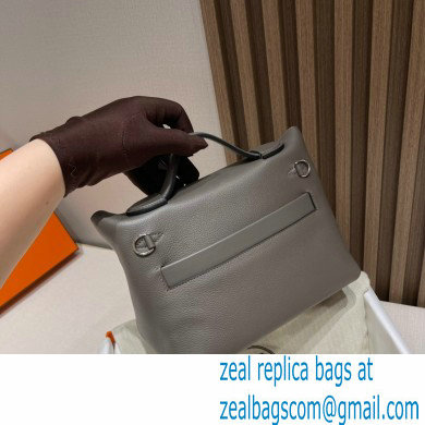 HERMES 24/24 MINI KELLY BAG IN TOGO LEATHER etain