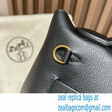 HERMES 24/24 MINI KELLY BAG IN TOGO LEATHER noir - Click Image to Close