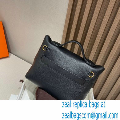 HERMES 24/24 MINI KELLY BAG IN TOGO LEATHER noir - Click Image to Close