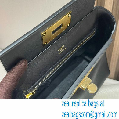 HERMES 24/24 MINI KELLY BAG IN TOGO LEATHER noir - Click Image to Close