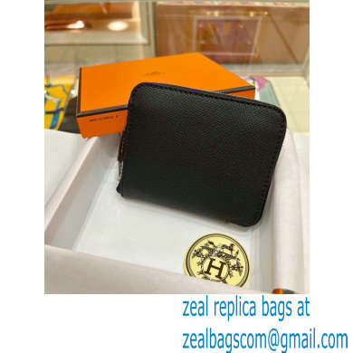 HERMES SILK'IN COMPACT WALLET IN ORIGINAL EPSOM LEATHER BLACK 2023