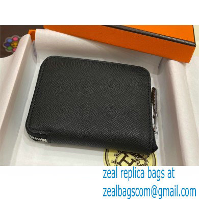 HERMES SILK'IN COMPACT WALLET IN ORIGINAL EPSOM LEATHER BLACK 2023 - Click Image to Close