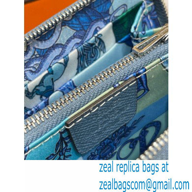HERMES SILK'IN COMPACT WALLET IN ORIGINAL EPSOM LEATHER DENIM BLUE 2023 - Click Image to Close
