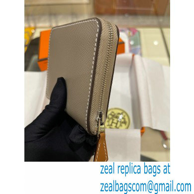 HERMES SILK'IN COMPACT WALLET IN ORIGINAL EPSOM LEATHER ETAIN 2023