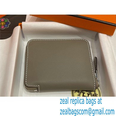 HERMES SILK'IN COMPACT WALLET IN ORIGINAL EPSOM LEATHER ETAIN 2023 - Click Image to Close