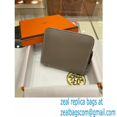 HERMES SILK'IN COMPACT WALLET IN ORIGINAL EPSOM LEATHER ETAIN 2023 - Click Image to Close
