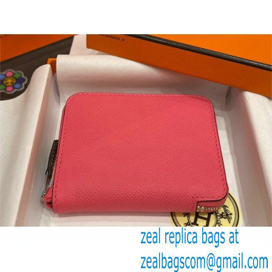 HERMES SILK'IN COMPACT WALLET IN ORIGINAL EPSOM LEATHER FUCHSIA 2023 - Click Image to Close