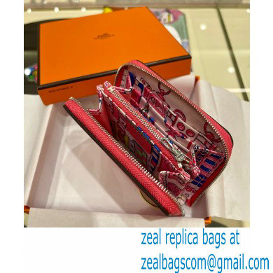 HERMES SILK'IN COMPACT WALLET IN ORIGINAL EPSOM LEATHER FUCHSIA 2023 - Click Image to Close