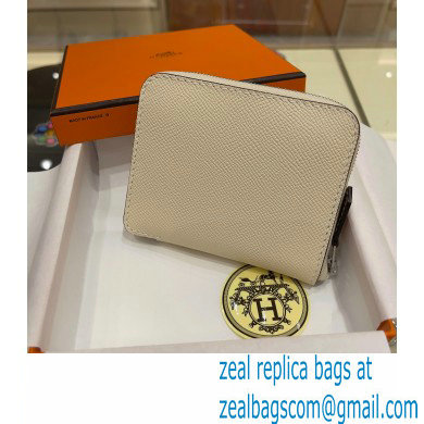 HERMES SILK'IN COMPACT WALLET IN ORIGINAL EPSOM LEATHER OFF WHITE 2023 - Click Image to Close