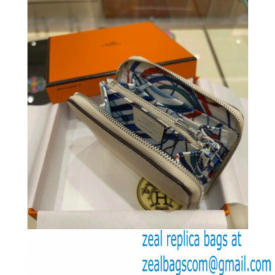 HERMES SILK'IN COMPACT WALLET IN ORIGINAL EPSOM LEATHER OFF WHITE 2023 - Click Image to Close