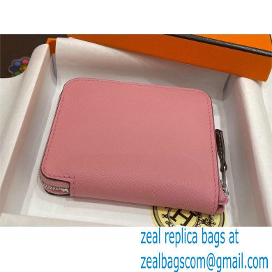 HERMES SILK'IN COMPACT WALLET IN ORIGINAL EPSOM LEATHER PINK 2023 - Click Image to Close