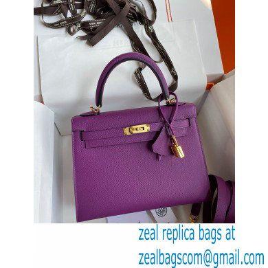 Hermes Kelly 25cm Bag in Original Epsom Leather anemone