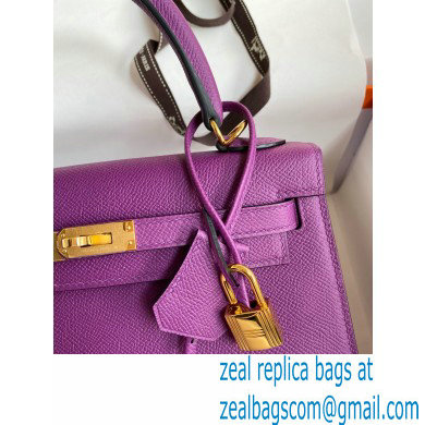 Hermes Kelly 25cm Bag in Original Epsom Leather anemone