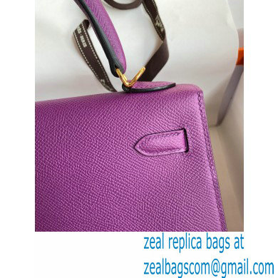 Hermes Kelly 25cm Bag in Original Epsom Leather anemone - Click Image to Close