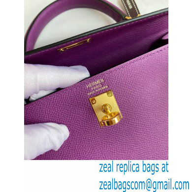 Hermes Kelly 25cm Bag in Original Epsom Leather anemone - Click Image to Close