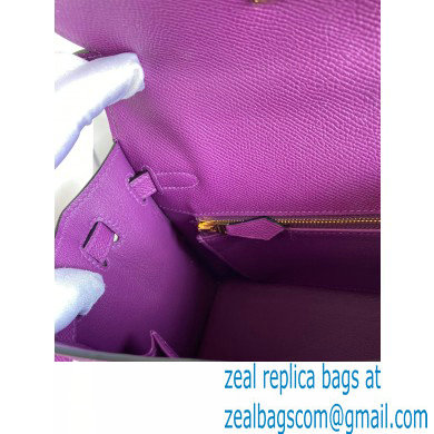 Hermes Kelly 25cm Bag in Original Epsom Leather anemone - Click Image to Close