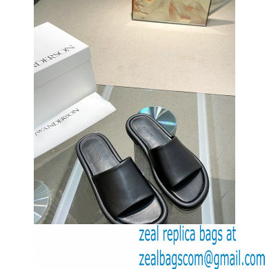 JW Anderson Bumper-tube Leather Slides Black 2023 - Click Image to Close