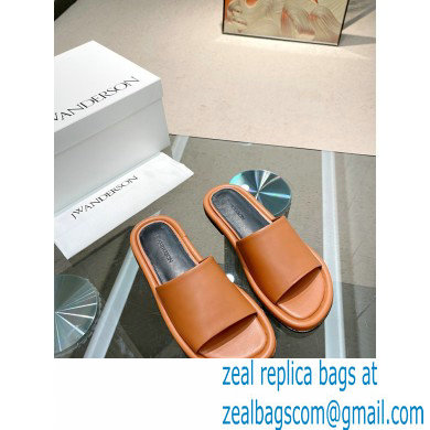 JW Anderson Bumper-tube Leather Slides Brown 2023