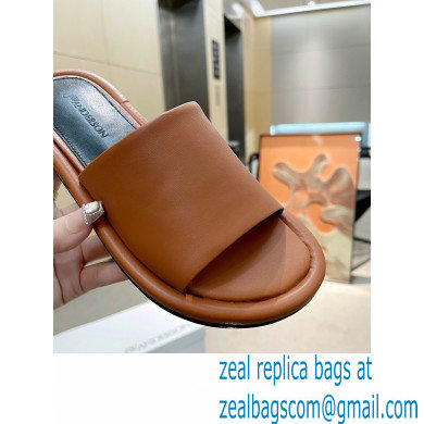 JW Anderson Bumper-tube Leather Slides Brown 2023 - Click Image to Close