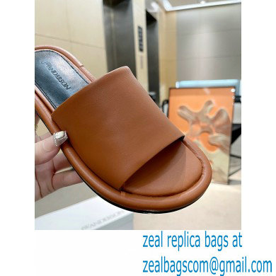 JW Anderson Bumper-tube Leather Slides Brown 2023