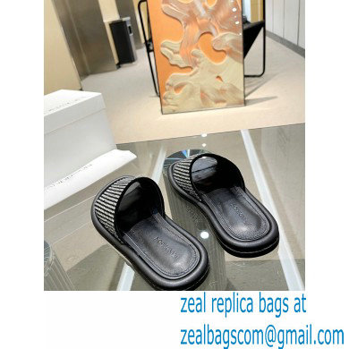 JW Anderson Bumper-tube Leather Slides Crystals Black 2023 - Click Image to Close