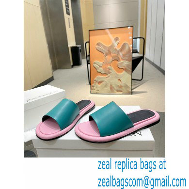 JW Anderson Bumper-tube Leather Slides Green/Pink 2023