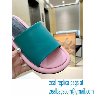 JW Anderson Bumper-tube Leather Slides Green/Pink 2023 - Click Image to Close