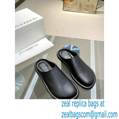 JW Anderson Bumper-tube Leather Slippers Black 2023