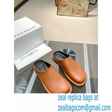 JW Anderson Bumper-tube Leather Slippers Brown 2023 - Click Image to Close