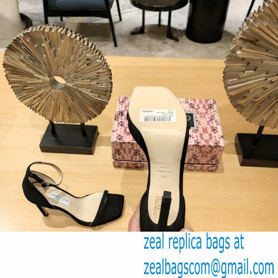Jimmy Choo Alva 120 suede sandals black 2023 - Click Image to Close