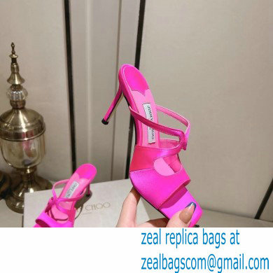 Jimmy Choo Anise 85 satin mules rosy 2023