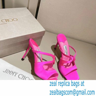 Jimmy Choo Anise 85 satin mules rosy 2023