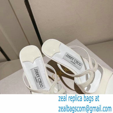 Jimmy Choo Anise 85 satin mules white 2023 - Click Image to Close