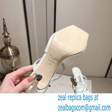 Jimmy Choo Anise 85 satin mules white 2023