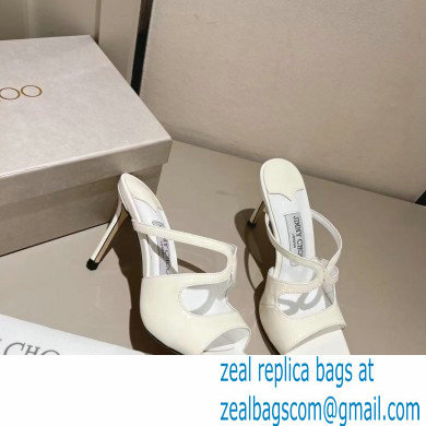 Jimmy Choo Anise 85 satin mules white 2023 - Click Image to Close