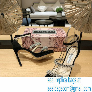 Jimmy Choo Bing 105 crystal-embellished suede sandals black 2023 - Click Image to Close