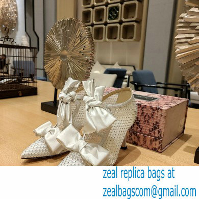 Jimmy Choo Flaca 100 embellished pumps white 2023