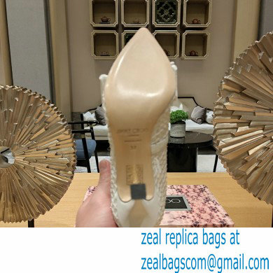Jimmy Choo Flaca 100 embellished pumps white 2023 - Click Image to Close
