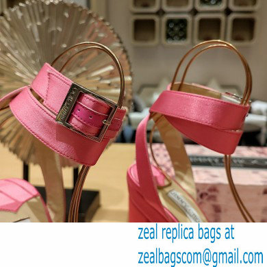 Jimmy Choo Gaia 140 satin platform sandals pink 2023 - Click Image to Close