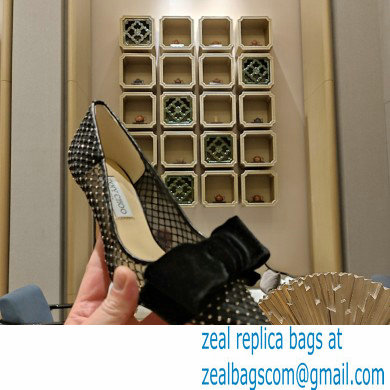 Jimmy Choo Love 100 embellished mesh pumps black 2023 - Click Image to Close