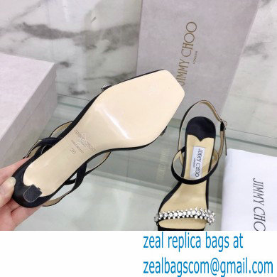 Jimmy Choo Meira 85 embellished suede sandals black 2023 - Click Image to Close