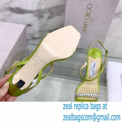 Jimmy Choo Meira 85 embellished suede sandals green 2023