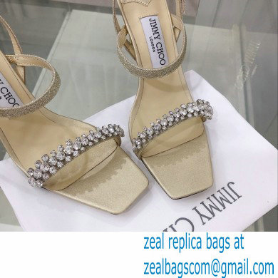 Jimmy Choo Meira 85 embellished suede sandals silver 2023